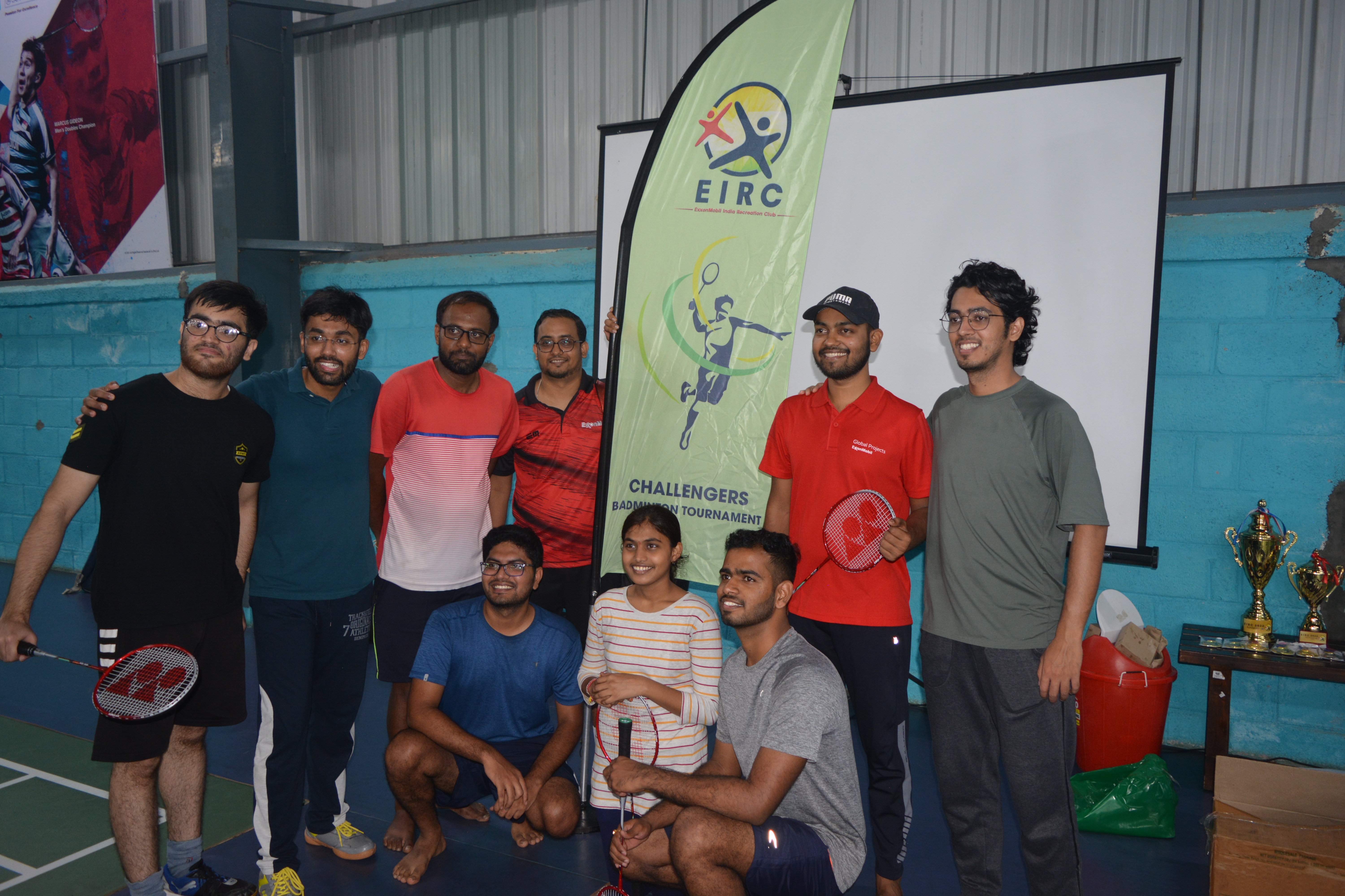 Tournament Team Photo with Championship Banner