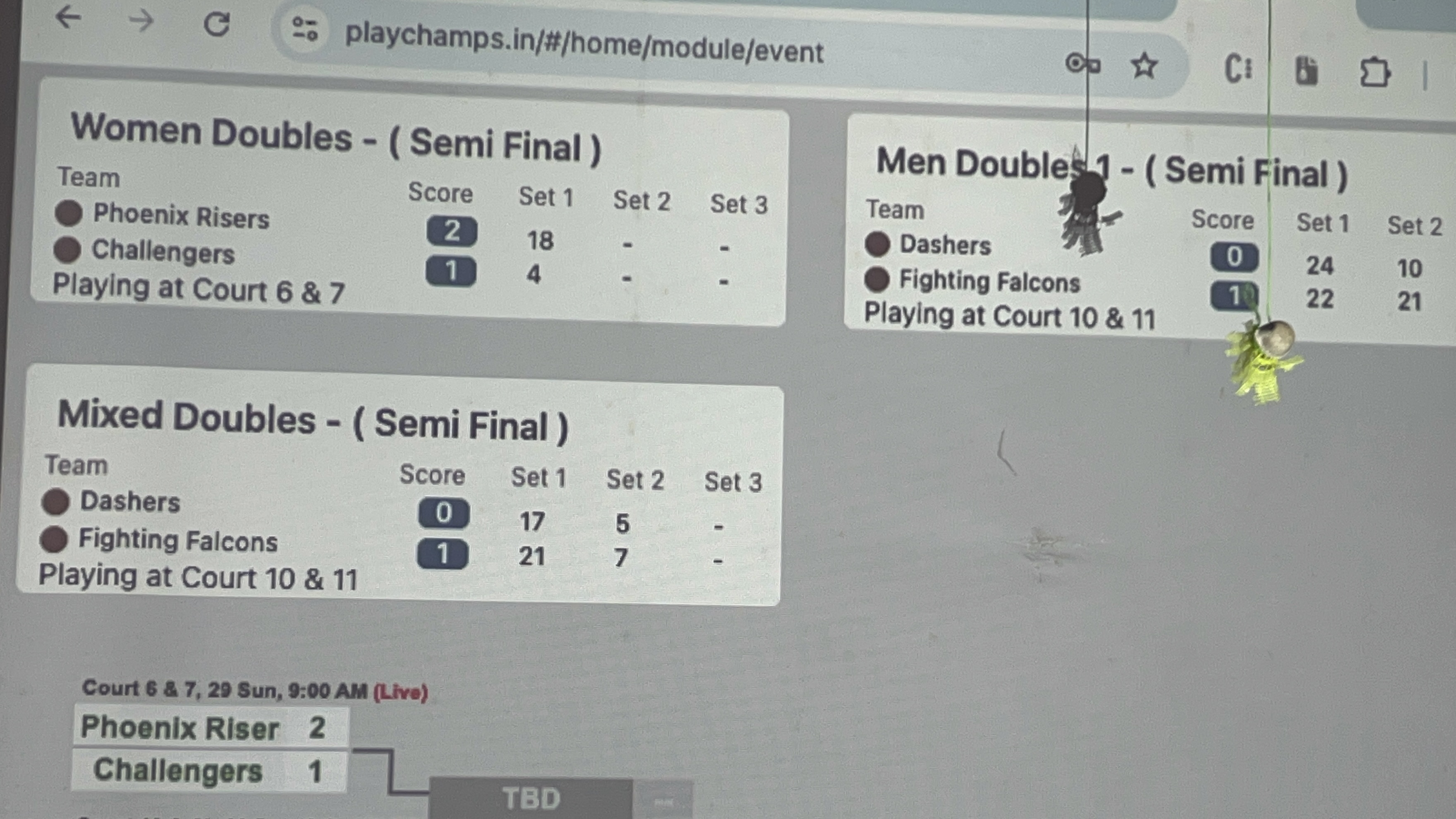 Live Tournament Scoring System